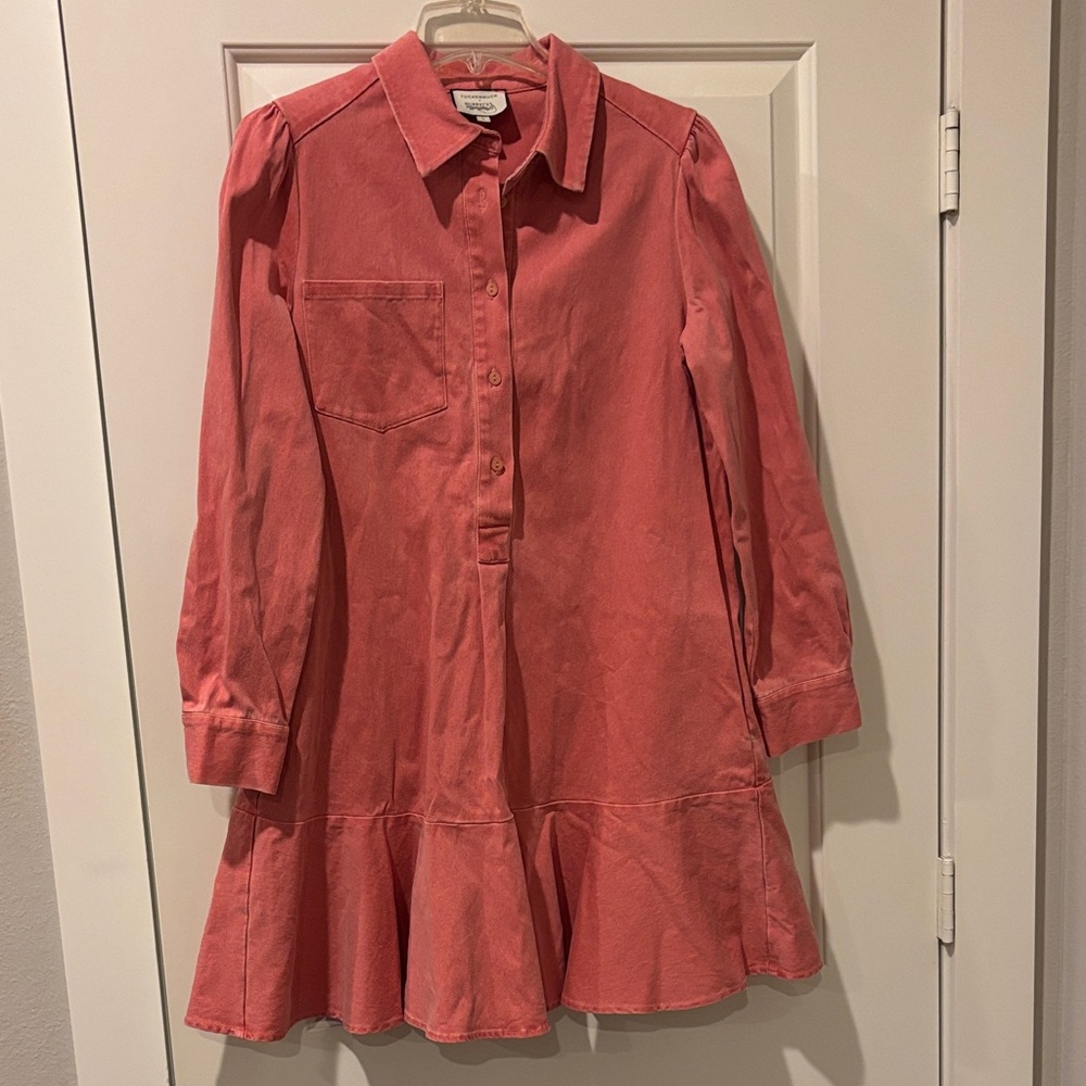 Tuckernuck Coral Long Sleeve Dress